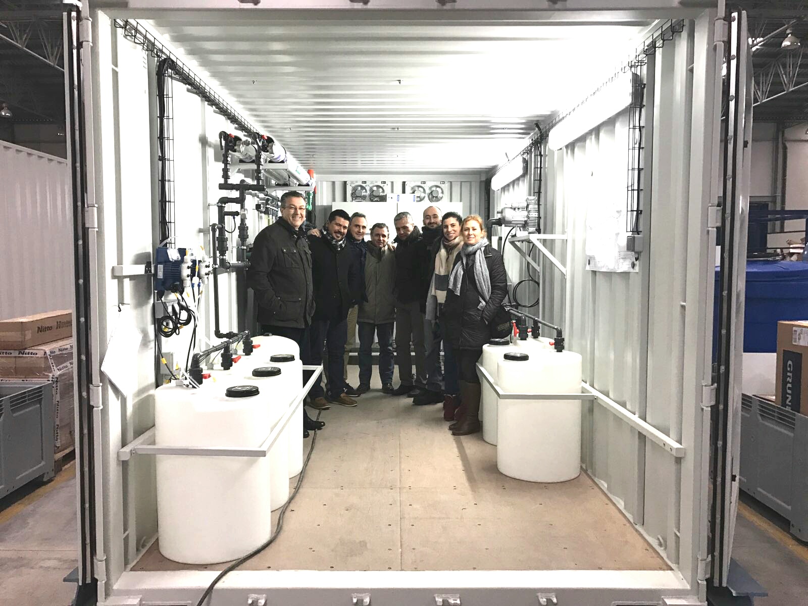 Equipo de Nutricontrol de México y Turquía, en la sede de Cartagena de la compañía española.